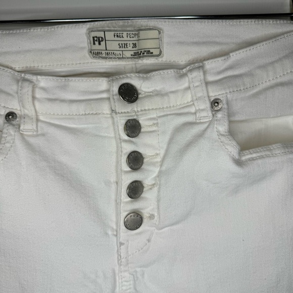Free People Montana High Rise White Skinny Jeans - Picture 3 of 5